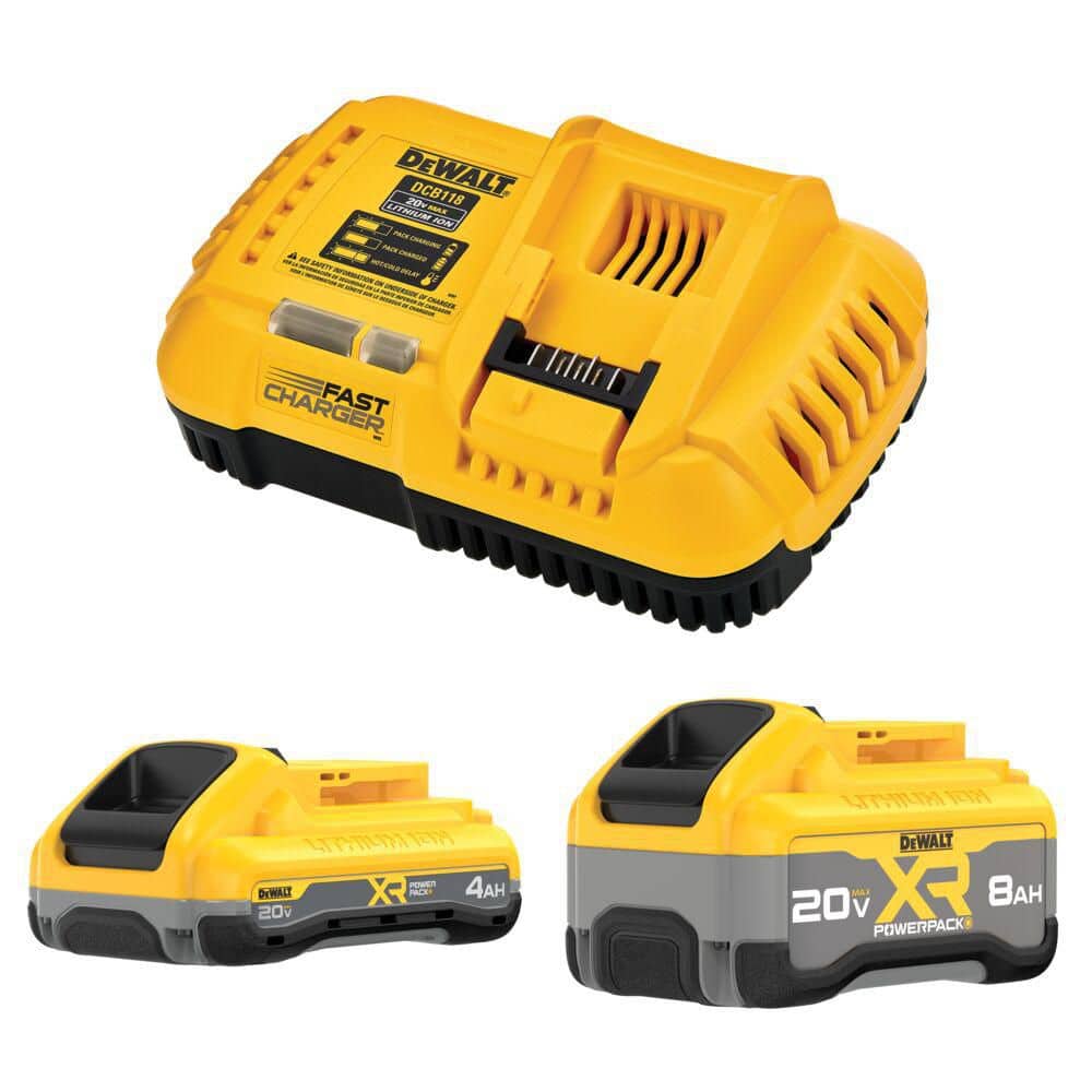 Open Box -  20V XR Lithium-Ion Starter Pack with 8.0 Ah and 4.0 Ah Battery Packs and Charger