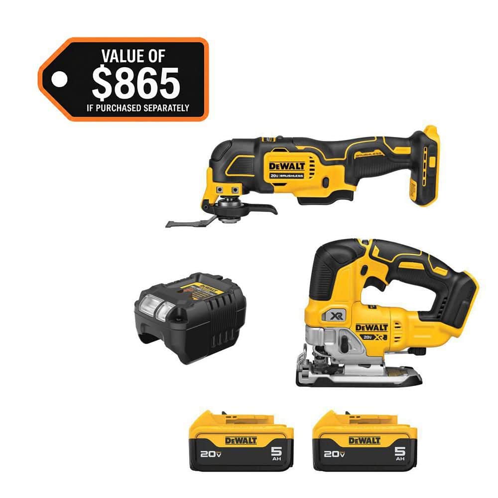 Open Box -  20V Lithium-Ion 2-Tool Cordless Combo Kit with (2) 5.0 Ah Batteries and Charger