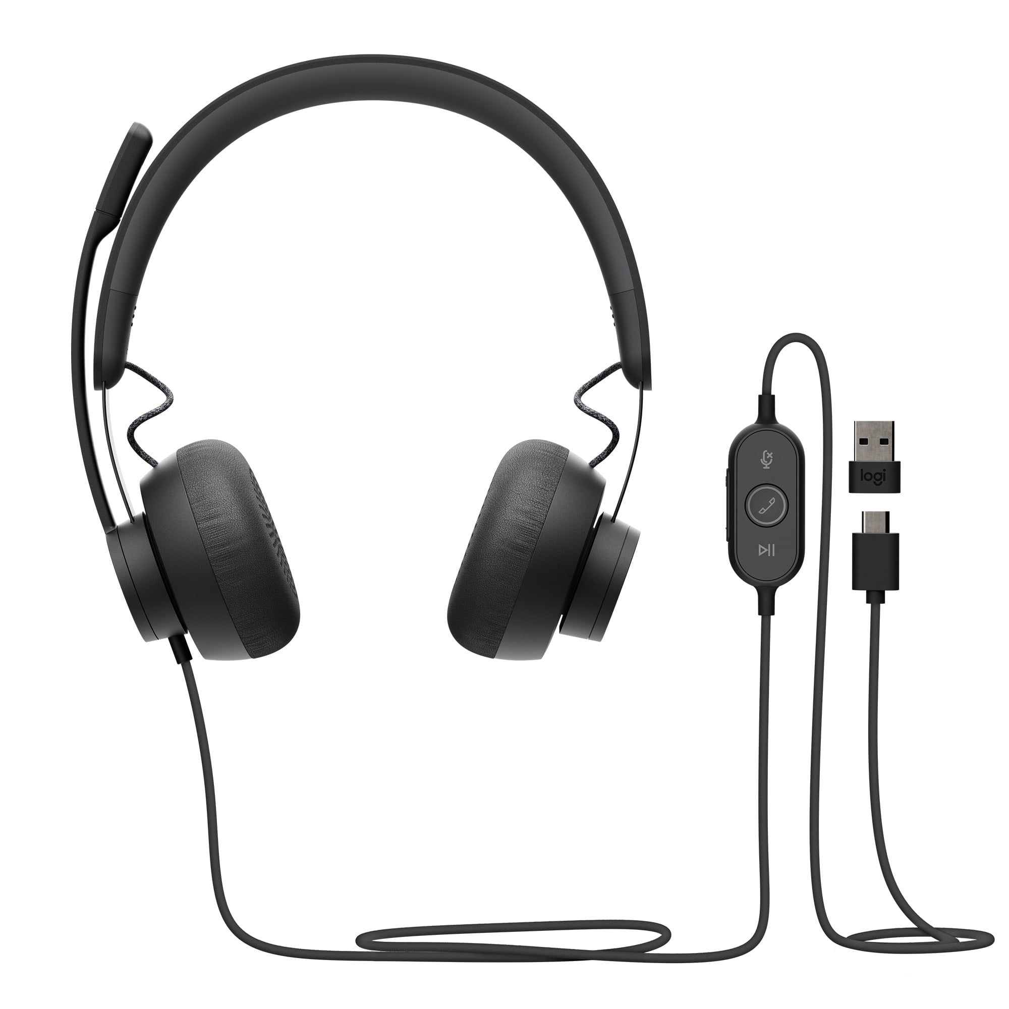 Refurbished - HEADSET-LOGI ZONE 750-GRAPHITE M/N A00100-USB-UC CORDED WO TEAMS  AMAZON 981-001103