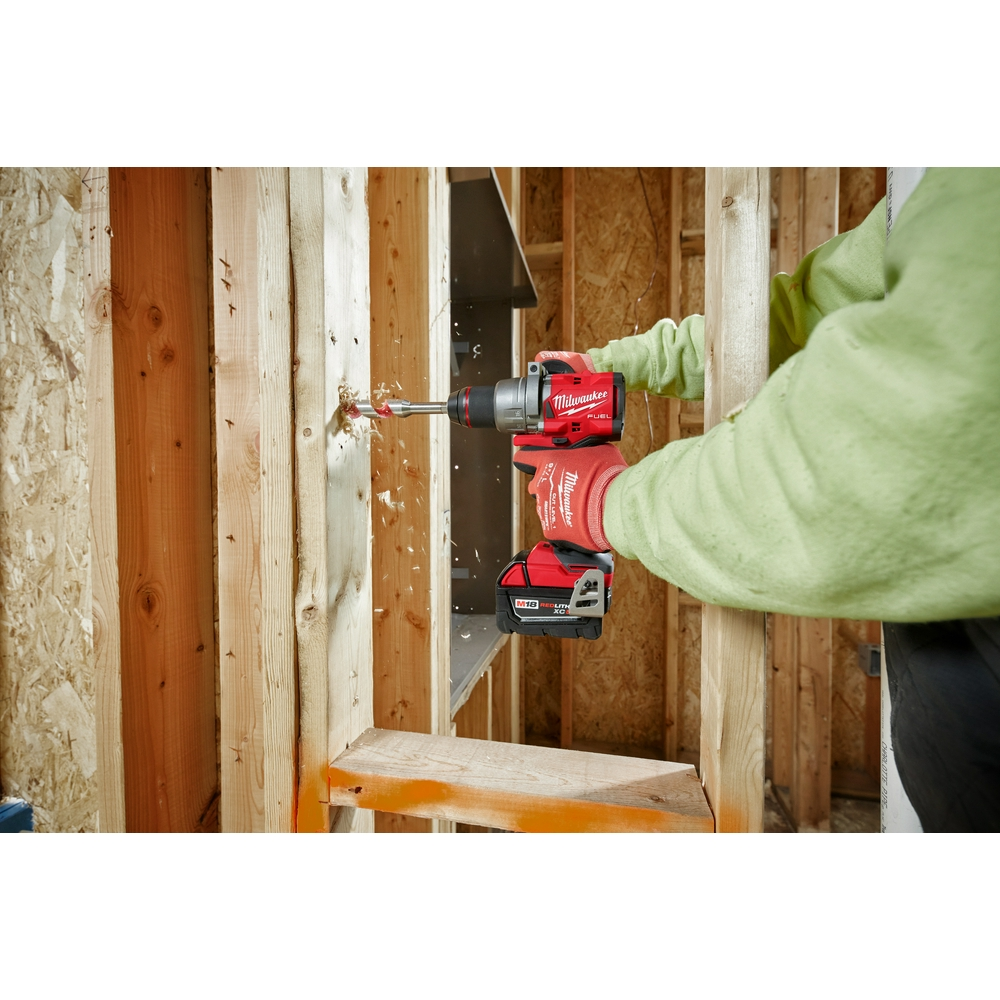 Open Box -  Milwaukee Tool M18 Fuel 18V Lithium-Ion Brushless Cordless 1/2 in. Hammer Drill Driver Kit w/ (2) 5.0 Ah Batteries Milwaukee ToolBullseye Deals