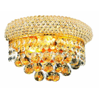 Open Box - Elegant Lighting V1800W12G/RC Primo 2-Light Crystal Wall Sconce, Finished in Gold with Clear Crystals