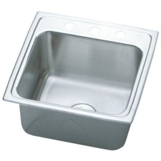Open Box - Elkay DLRQ1919103 Gourmet 19-1/2" Single Basin Drop In Stainless Steel Kitchen Sink
