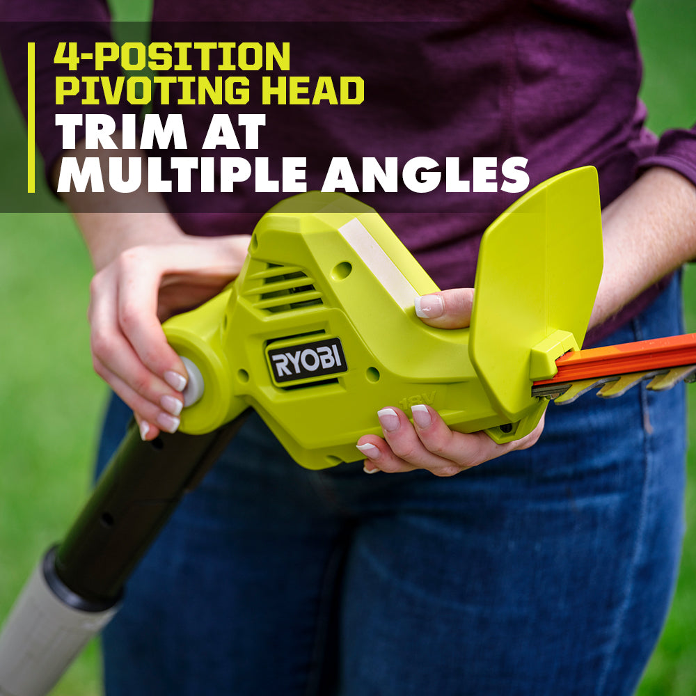 Open Box -  RYOBI ONE+ 18V 18in. Cordless Battery Pole Hedge Trimmer (Tool Only)