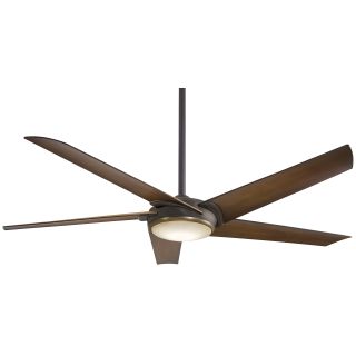 Open Box - MinkaAire F617L-ORB/AB 60" 5 Blade Indoor Ceiling Fan with Integrated LED Light and Remote