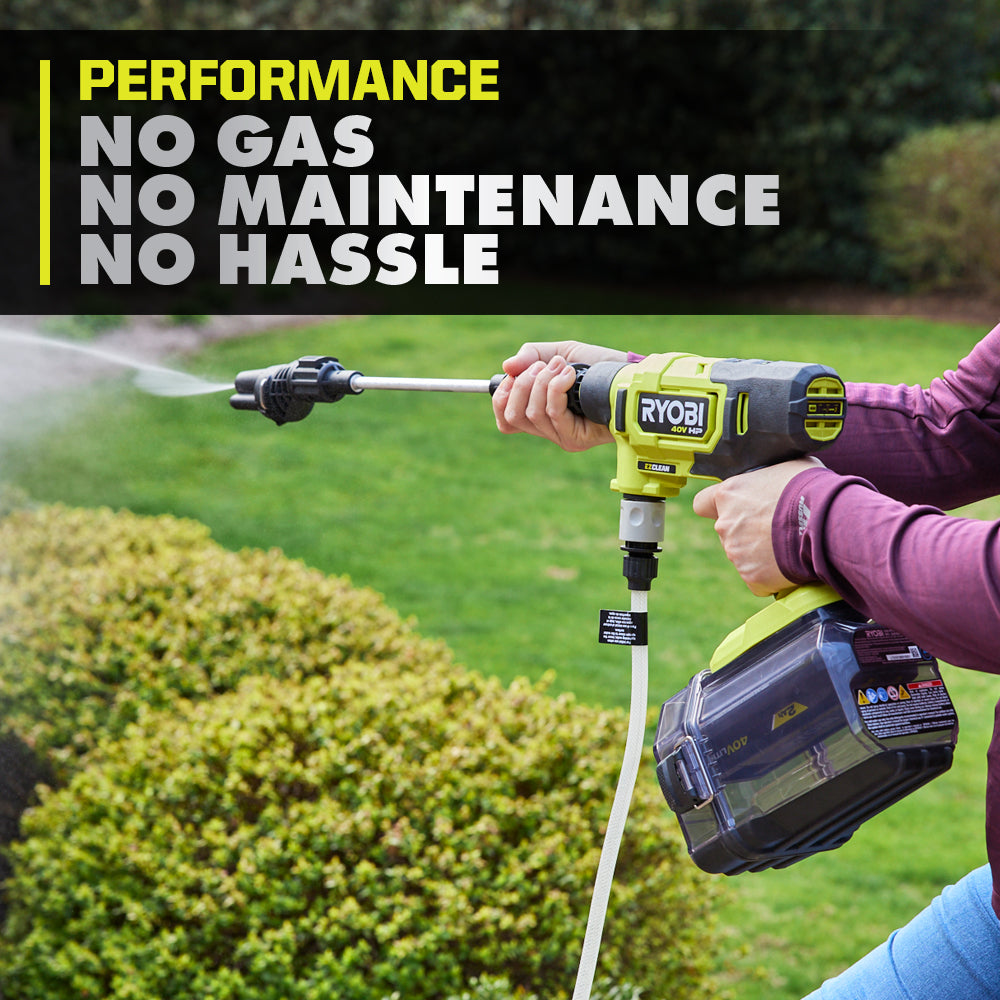 Open Box -  RYOBI 40V HP Brushless EZClean 600 PSI 0.7 GPM Cold Water Electric Power Cleaner (Tool-Only)