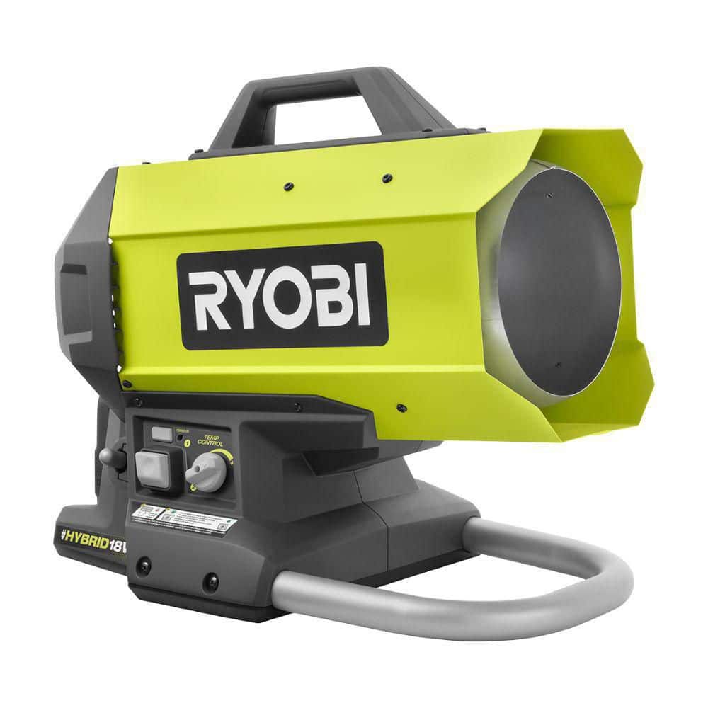 Open Box - ONE+ 18V Cordless Hybrid Forced Air Propane Heater (Tool Only), RYOBI Green