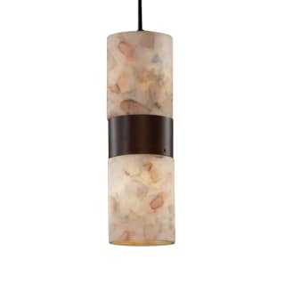 Open Box - Justice Design Group ALR-8758-10-DBRZ Alabaster Rocks 4" Cylinder with Flat Rim Pendant