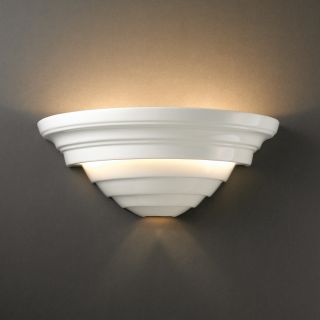 Open Box - Justice Design Group CER-1555-WHT-LED1-1000 - Wall Sconces Indoor Lighting