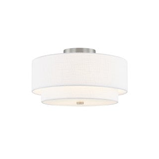 Open Box - Justice Design Group FAB-9772-WHTE-NCKL - Ceiling Fixtures Indoor Lighting