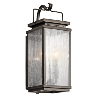Open Box - Kichler 49385OZ Manningham Collection 2 Light 19" Outdoor Wall Light