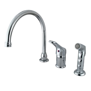 Open Box - Kingston Brass KB811 Chatham Gooseneck Kitchen Faucet with Metal Lever Handle and Side Spray