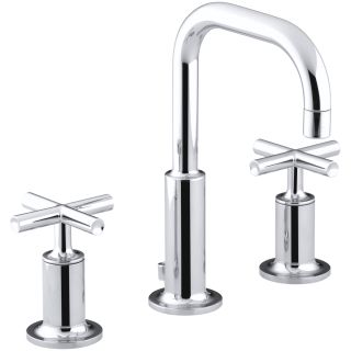 Open Box - Kohler K-14406-3-CP Purist Widespread Bathroom Faucet with Ultra-Glide Valve Technology - Free Metal Pop-Up Drain Assembly with purchase