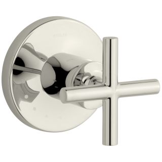 Open Box - Kohler k-t14490-3-SN Purist Single Handle Volume Control Valve Trim with Metal Cross Handle