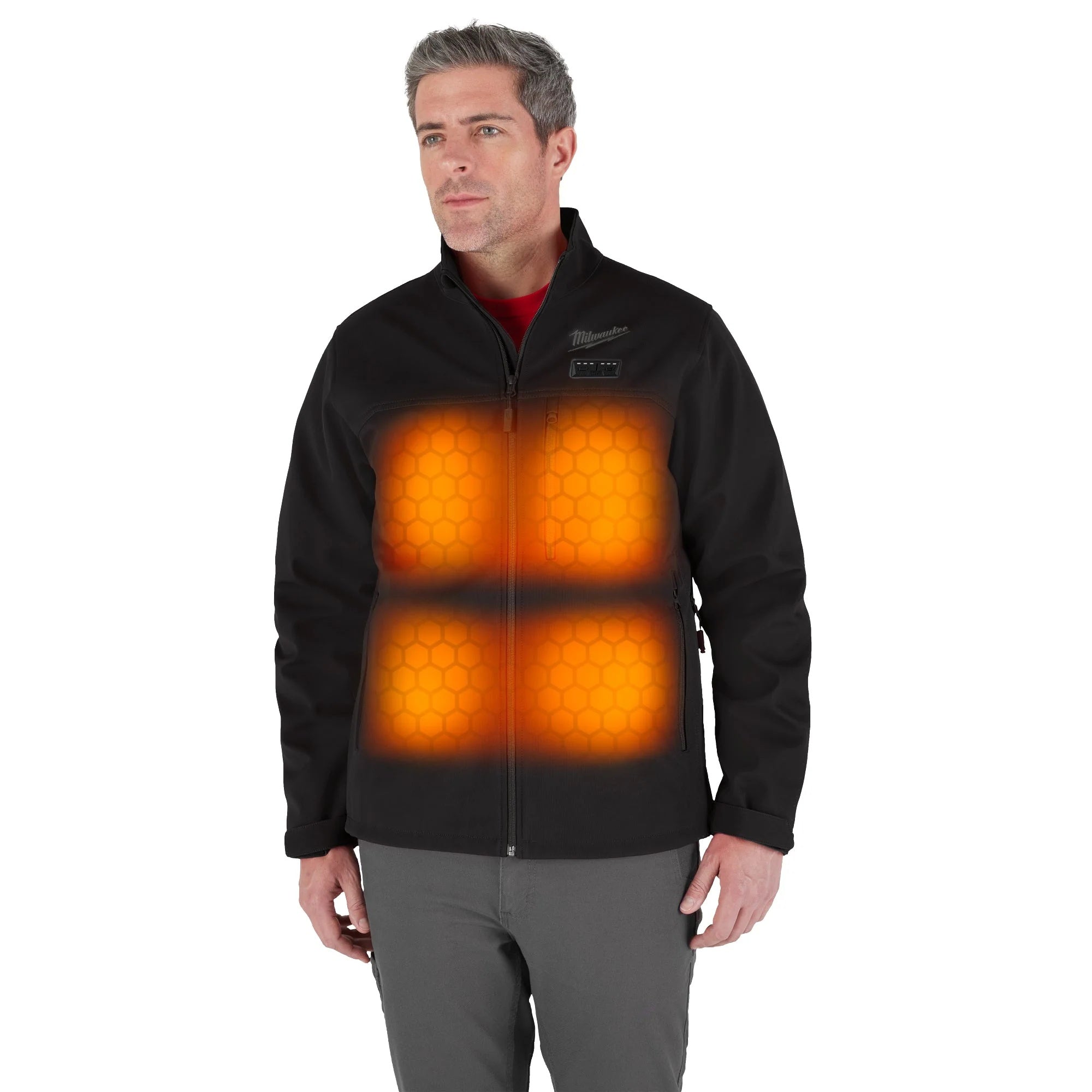 Open Box -  Men's 2X-Large M12 12-Volt Lithium-Ion Cordless Tough Shell Black Heated Jacket with (1) 3.0 Ah Battery and Charger