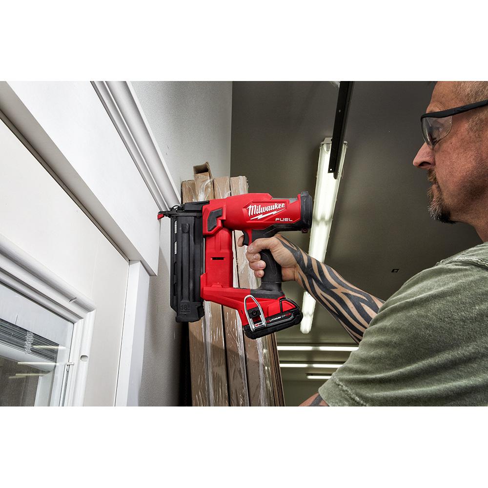 Open Box -  Milwaukee M18 FUEL 18-V Brushless Cordless Gen II 18-Gauge Brad Nailer Tool-Only MilwaukeeBullseye Deals