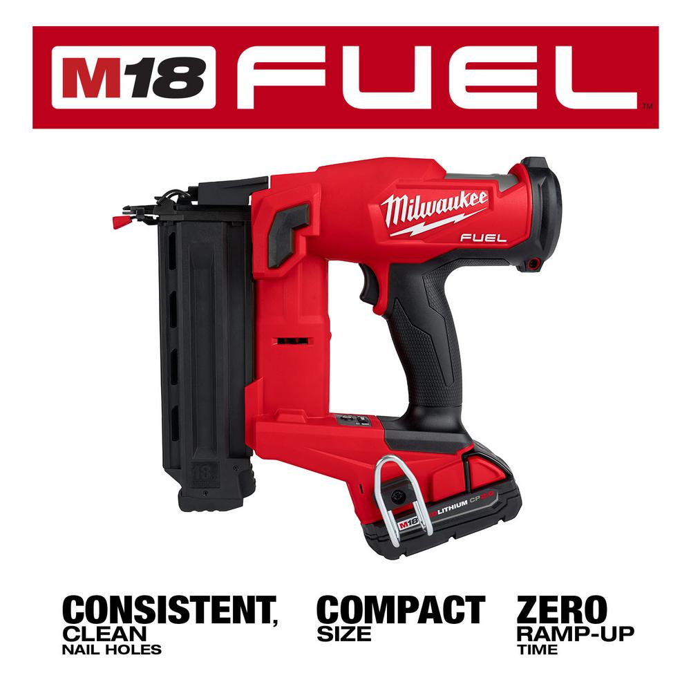 Open Box -  Milwaukee M18 FUEL 18-V Brushless Cordless Gen II 18-Gauge Brad Nailer Tool-Only MilwaukeeBullseye Deals