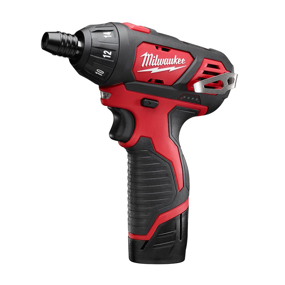 Open Box -  Milwaukee 2401-22 M12 12-Volt Lithium-Ion 1/4 in. Hex Cordless Screwdriver Kit MilwaukeeBullseye Deals