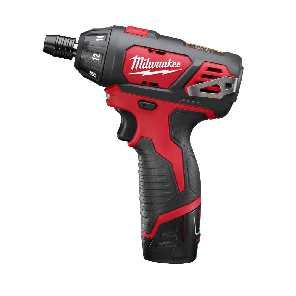 Open Box -  Milwaukee 2401-22 M12 12-Volt Lithium-Ion 1/4 in. Hex Cordless Screwdriver Kit MilwaukeeBullseye Deals