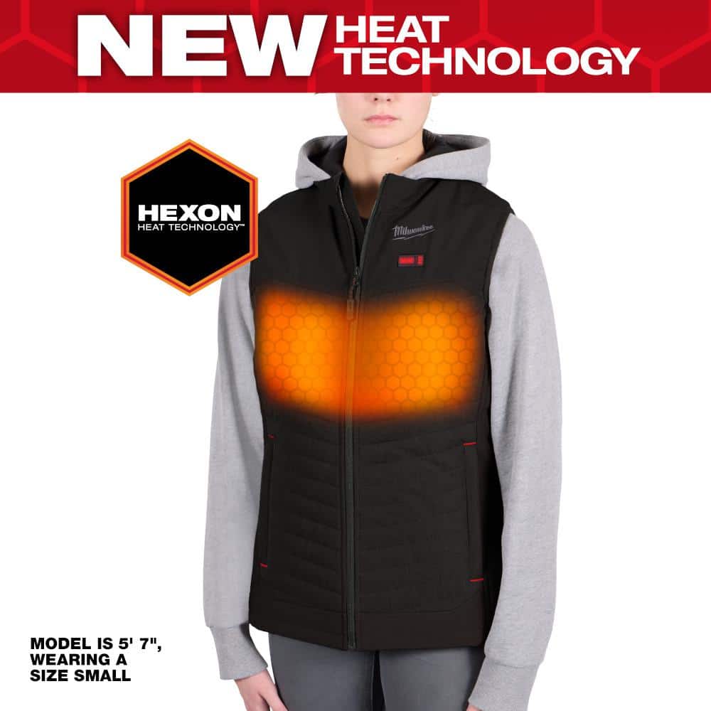 Open Box -  Women's Large M12 12-Volt Lithium-Ion Cordless Axis Black Heated Vest Kit with (1) 2.0 Ah Battery and Charger
