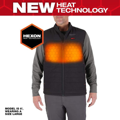 Used - Men's Large M12 12-Volt Lithium-Ion Cordless Axis Black Heated Vest Kit with (1) 2.0 Ah Battery and Charger