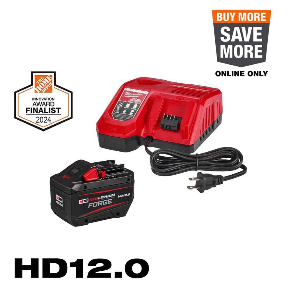 Open Box -  M18 18-Volt Lithium-Ion REDLITHIUM FORGE Starter Kit with 12.0Ah Battery and Rapid Charger