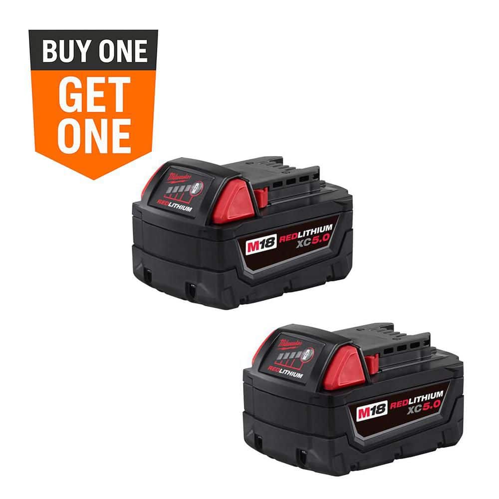 Open Box -  M18 18-Volt Lithium-Ion XC Extended Capacity 5.0 Ah Battery Pack (2-Pack)