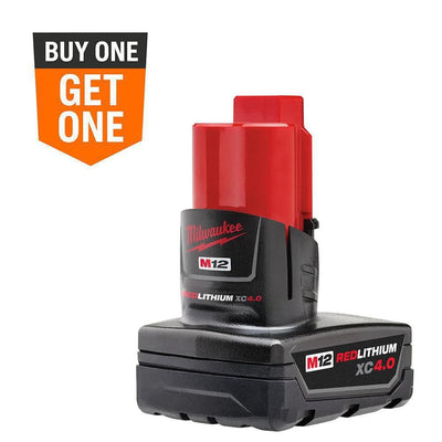 Used - M12 12-Volt Lithium-Ion XC Extended Capacity 4.0 Ah Battery Pack (2-Pack)