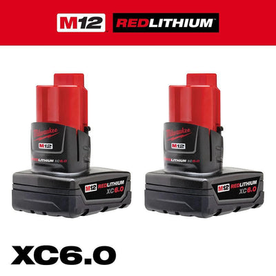 Used - M12 12V Lithium-Ion XC Extended Capacity Battery Pack 6. 0Ah (2-Pack)