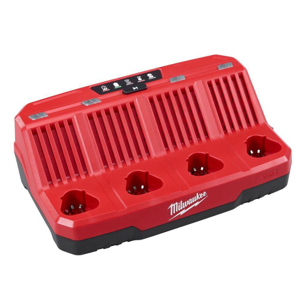 Open Box -  Milwaukee M12 12-Volt Lithium-Ion 4-Port Sequential Battery Charger MilwaukeeBullseye Deals