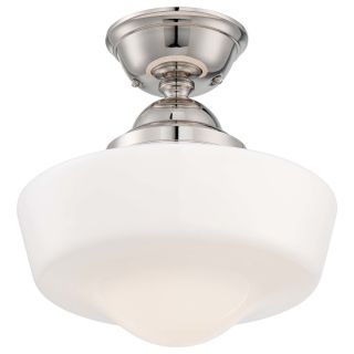 Open Box - Minka Lavery 2257-613 1 Light 14.5" Height Semi-Flush Ceiling Fixture in Polished Nickel