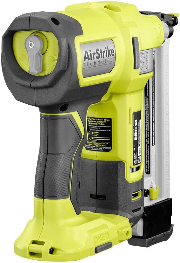 Open Box - RYOBI 18V ONE+ AirStrike 18-Gauge Cordless Lithium-Ion Narrow Crown Stapler (Tool-Only)