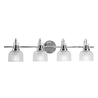 Open Box - Progress Lighting P2997-15 Archie 4 Light Bathroom Vanity Light with Prismatic Shades - 36" Wide