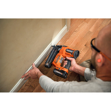 Open Box -  RIDGID 18V Lithium-Ion Brushless Cordless 18-Gauge 2-1/8 in. Brad Nailer (Tool Only) with CLEAN DRIVE Technology