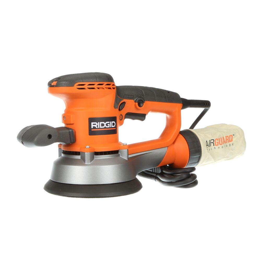 Open Box -  RIDGID 6 in. Variable-Speed Dual Random Orbital Sander with AIRGUARD Technology RIDGIDBullseye Deals