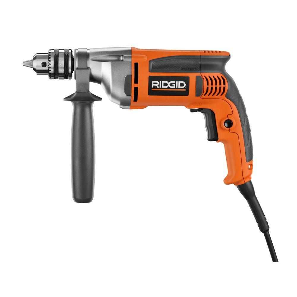 Open Box -  RIDGID 8-Amp 1/2 in. Heavy-Duty Variable Speed Reversible Drill - R71111