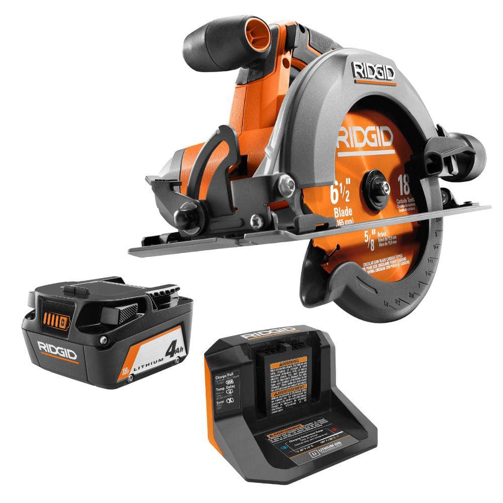 Open Box - 18V Cordless 6-1/2-in. Circular Saw Kit with 4.0 Ah Battery and Charger