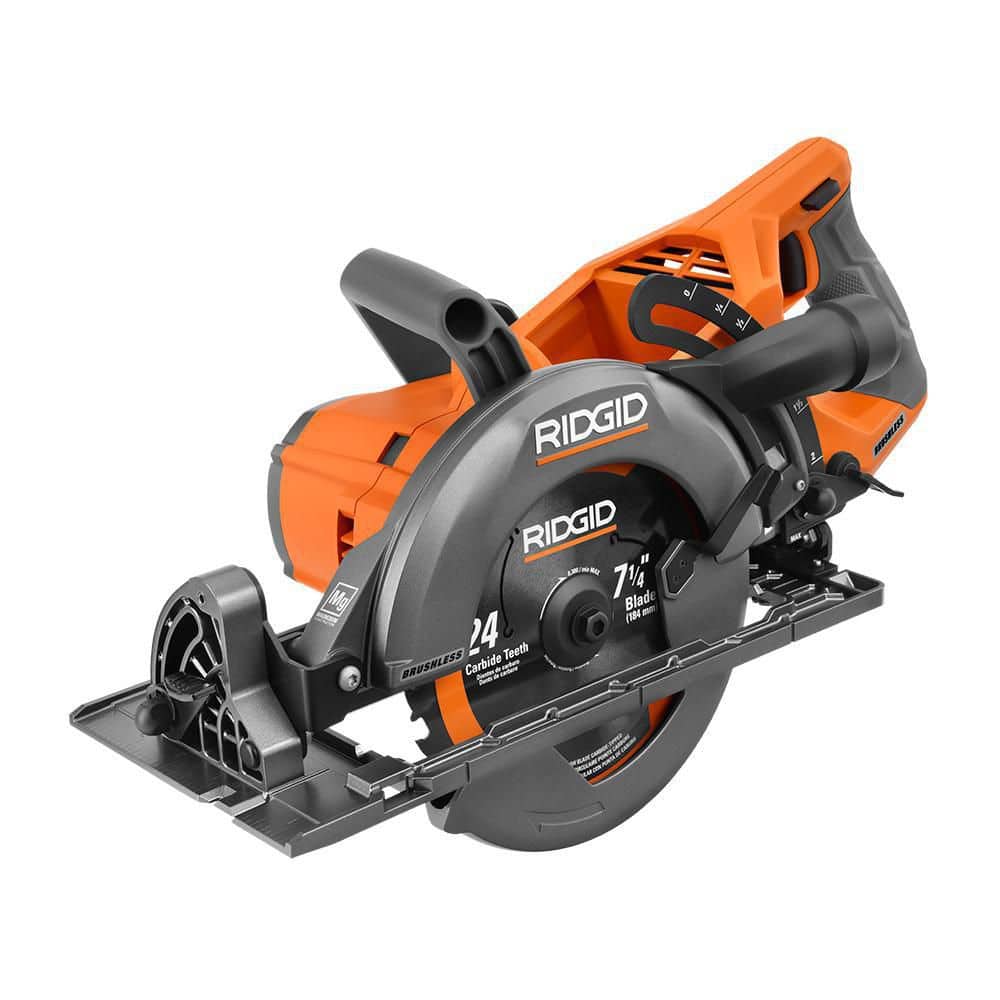 Open Box -  RIDGID 18V Brushless Cordless 7-1/4 in. Rear Handle Circular Saw (Tool Only) RIDGIDBullseye Deals