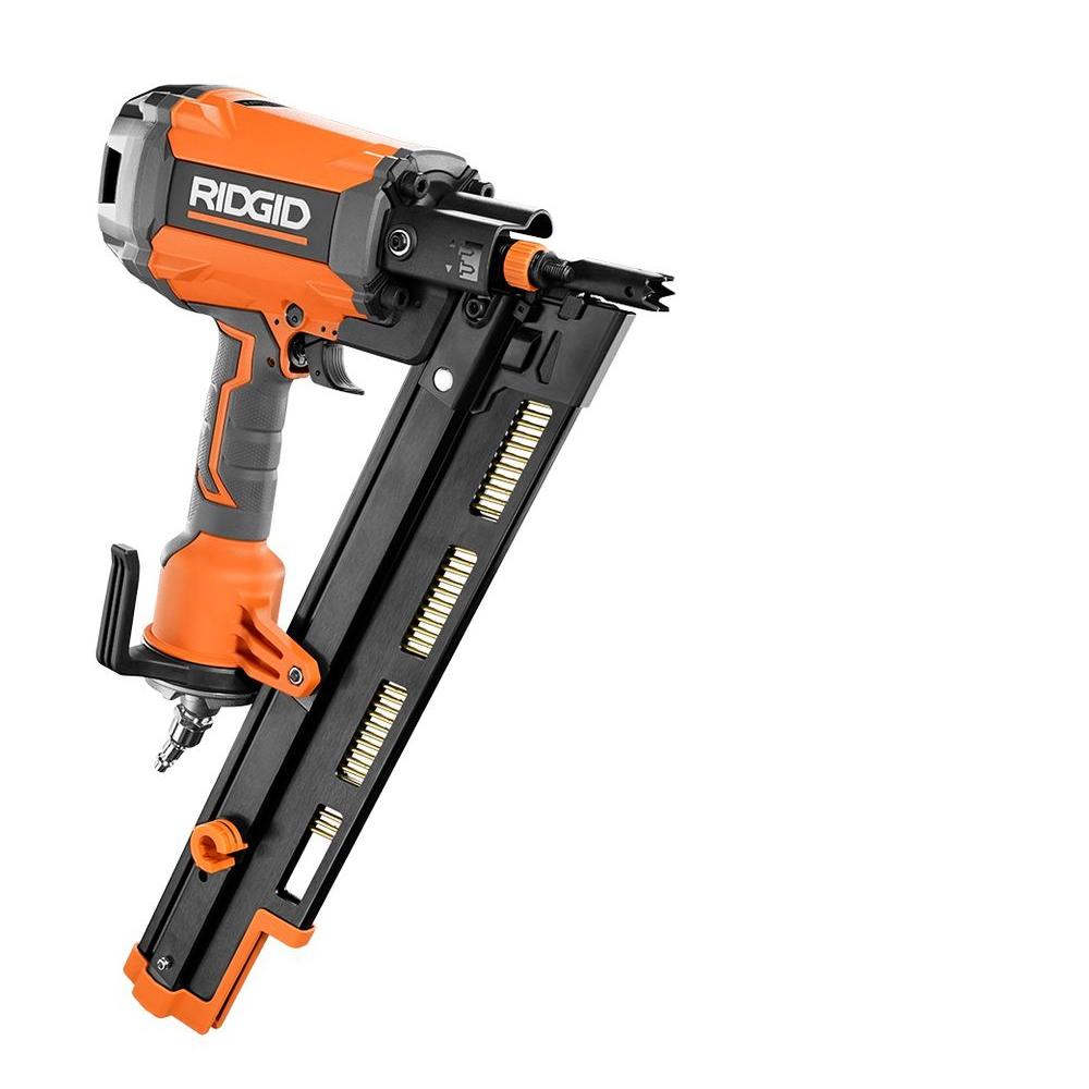 Open Box - Ridgid 21-Degree 3-1/2 in. Round-Head Framing Nailer (New Open Box)