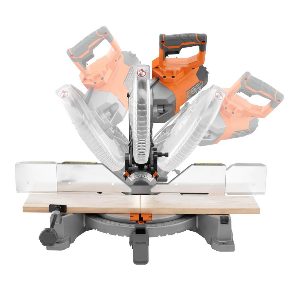 Open Box -  RIDGID R4113 15 Amp 10 in. Dual Miter Saw with LED Cut Line Indicator RIDGIDBullseye Deals