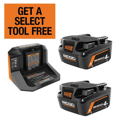 Open Box - 18V MAX Output Starter Kit with (2) 4.0 Ah Batteries and Charger