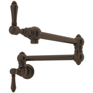 Open Box - Rohl A1451LMTCB-2 Country Kitchen Wall Mounted Pot Filler Faucet with Metal Lever Handles and Dual Shut Off