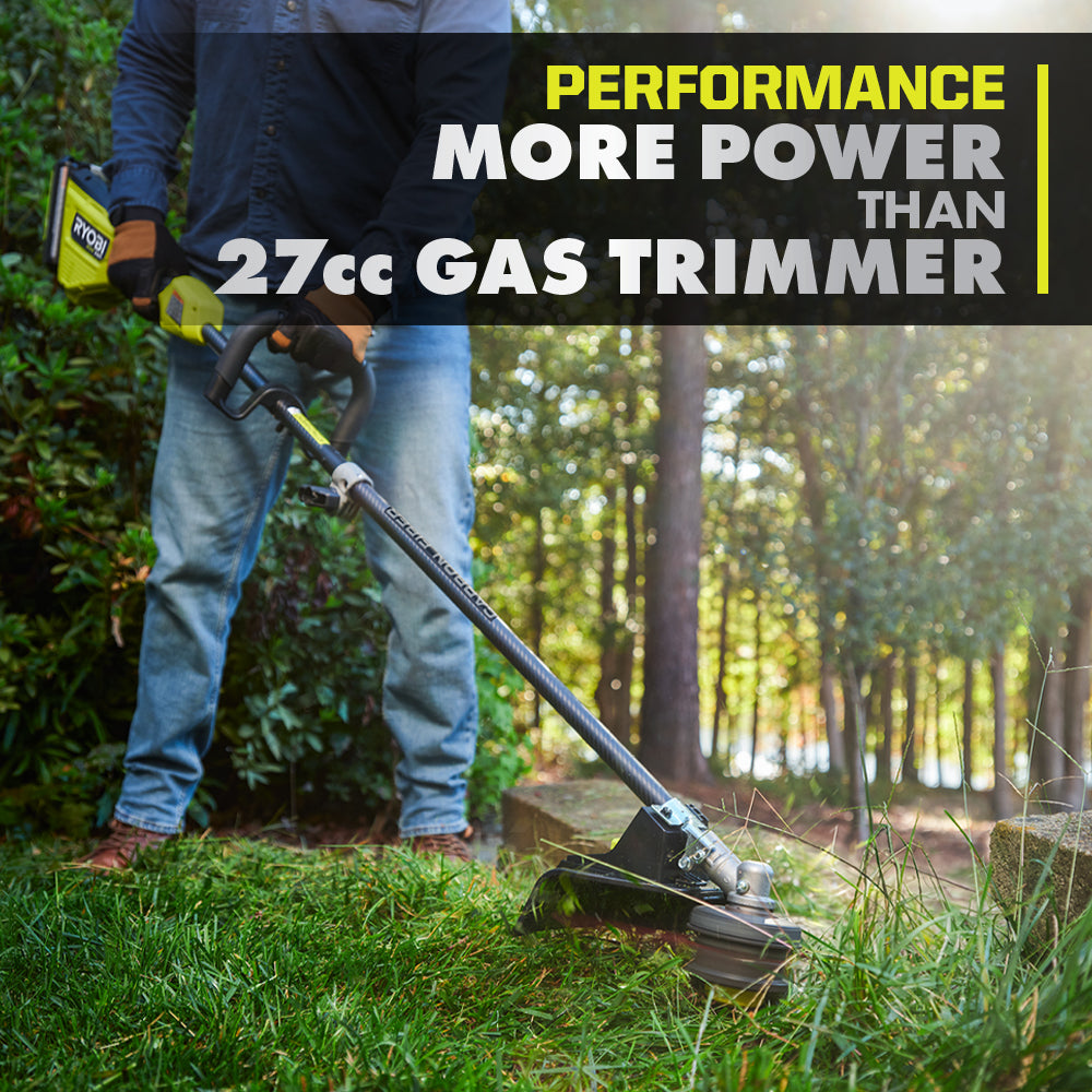 Open Box -  RYOBI 40V HP Brushless 16 in. Cordless Carbon Fiber Shaft Attachment Capable String Trimmer with 4.0 Ah Battery and Charger
