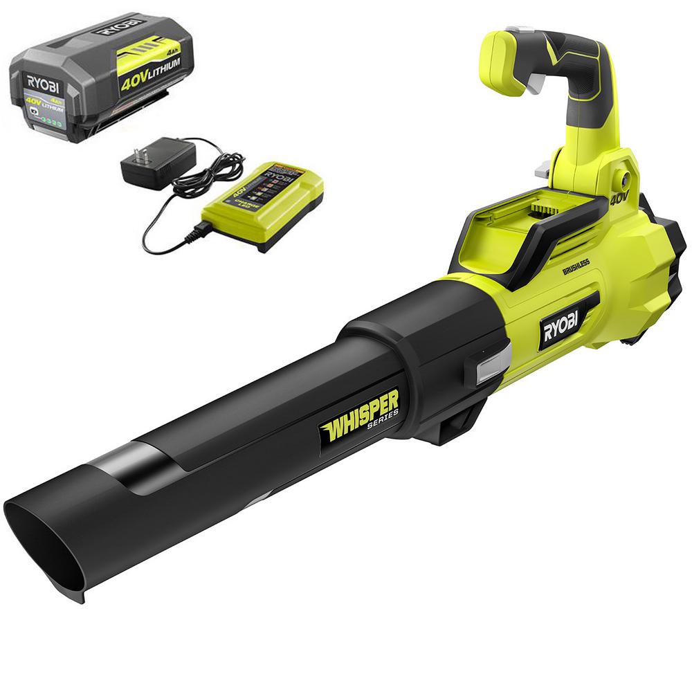 Open Box -  RYOBI RY40470VNM 40-Volt Lithium-Ion Brushless Cordless Leaf Blower w/ Battery RYOBIBullseye Deals