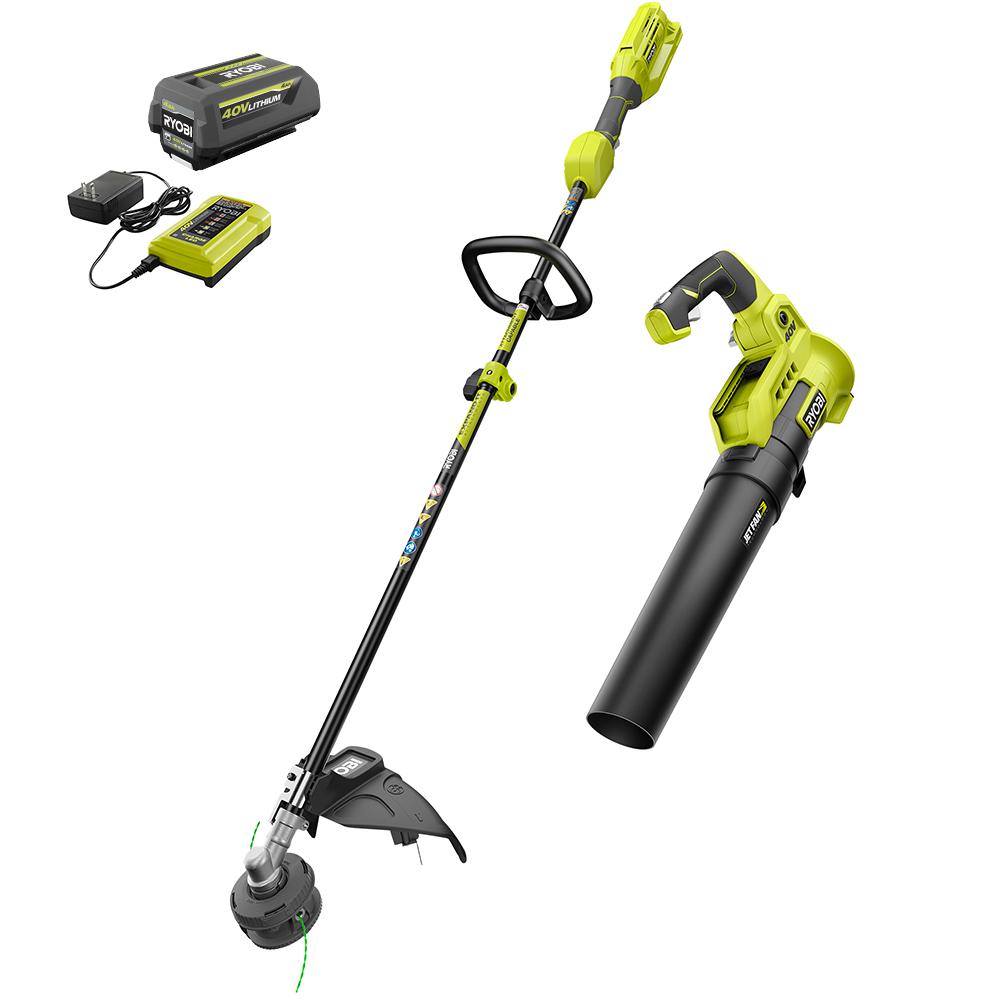 RYOBI Open Box - RYOBI 40-Volt Cordless String Trimmer and Blower ...