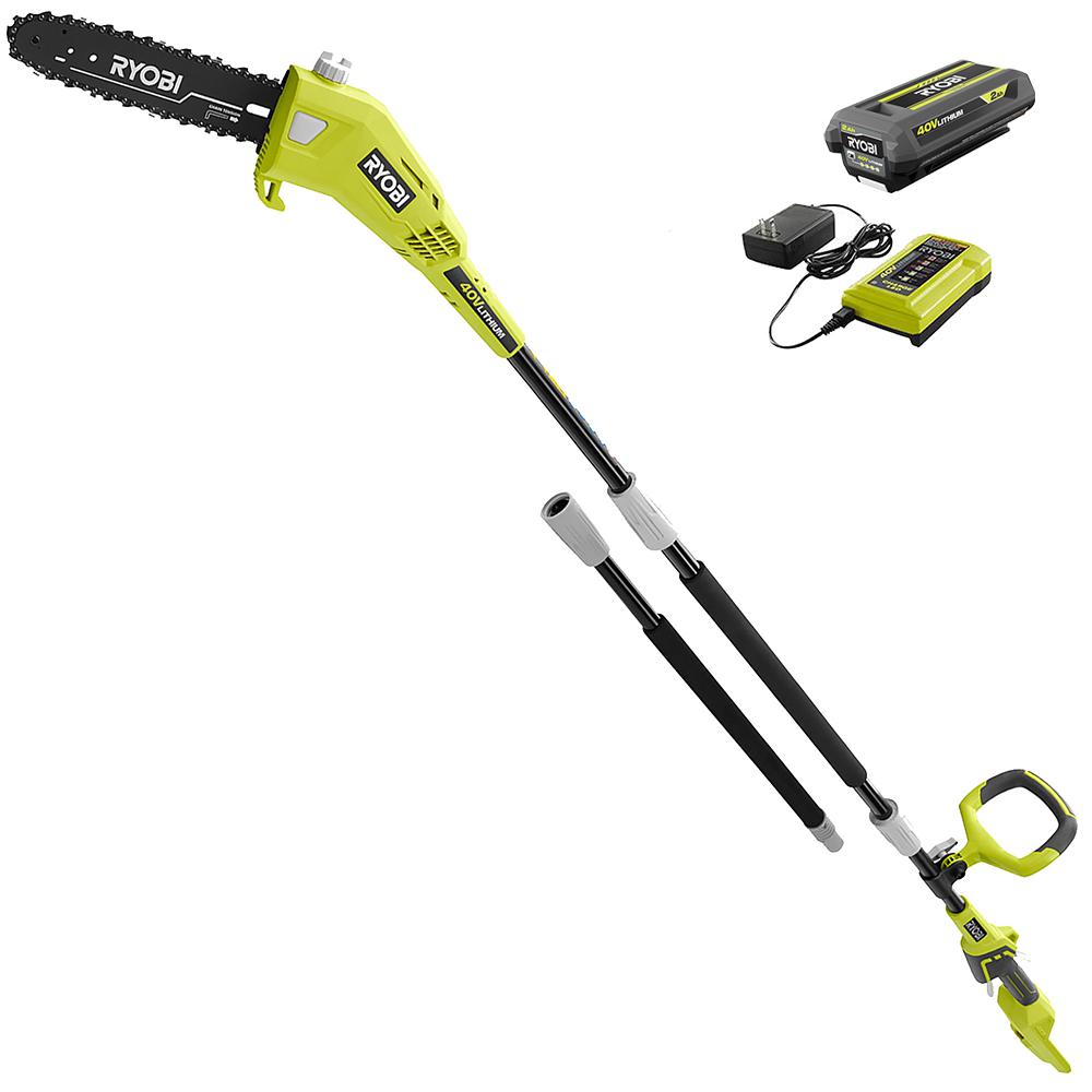 Open Box - RYOBI 40V 10 in. Cordless Battery Pole Saw with 2.0 Ah Battery and Charger RYOBIBullseye Deals