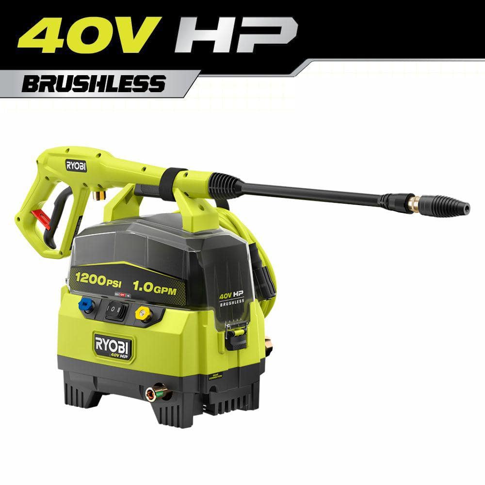 Open Box -  Ryobi 40V 1200 PSI 1.0 GPM Cordless Electric Cold Water Pressure Washer (Tool Only)
