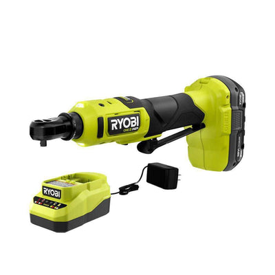 Used - RYOBI ONE+ 18V HP Brushless Cordless 1/4 in. High Speed Ratchet Kit with Battery and Charger (Bulk Packaged) PSBRC02K1