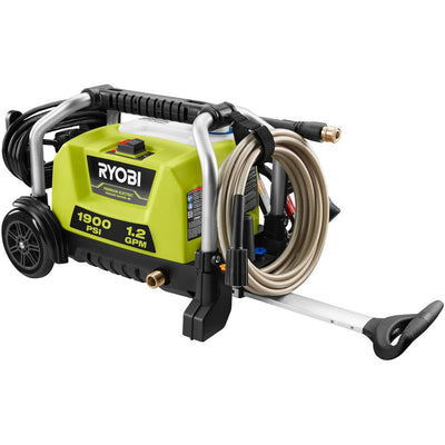 Used - RYOBI 1900 PSI 1.2 GPM Cold Water Wheeled Electric Pressure Washer