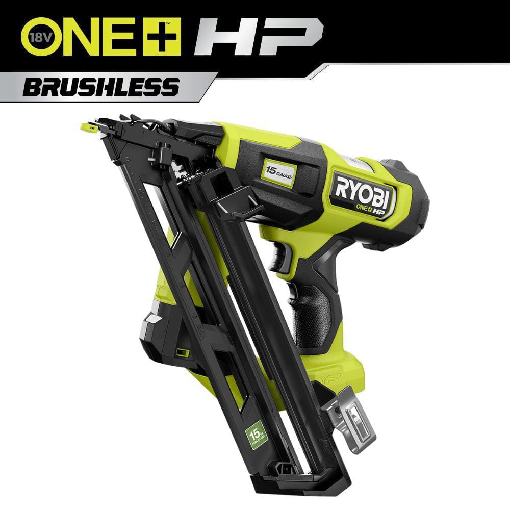 Open Box -  Ryobi ONE+ HP 18V Brushless Cordless 15-Gauge 34° Angled Finish Nailer (Tool Only)