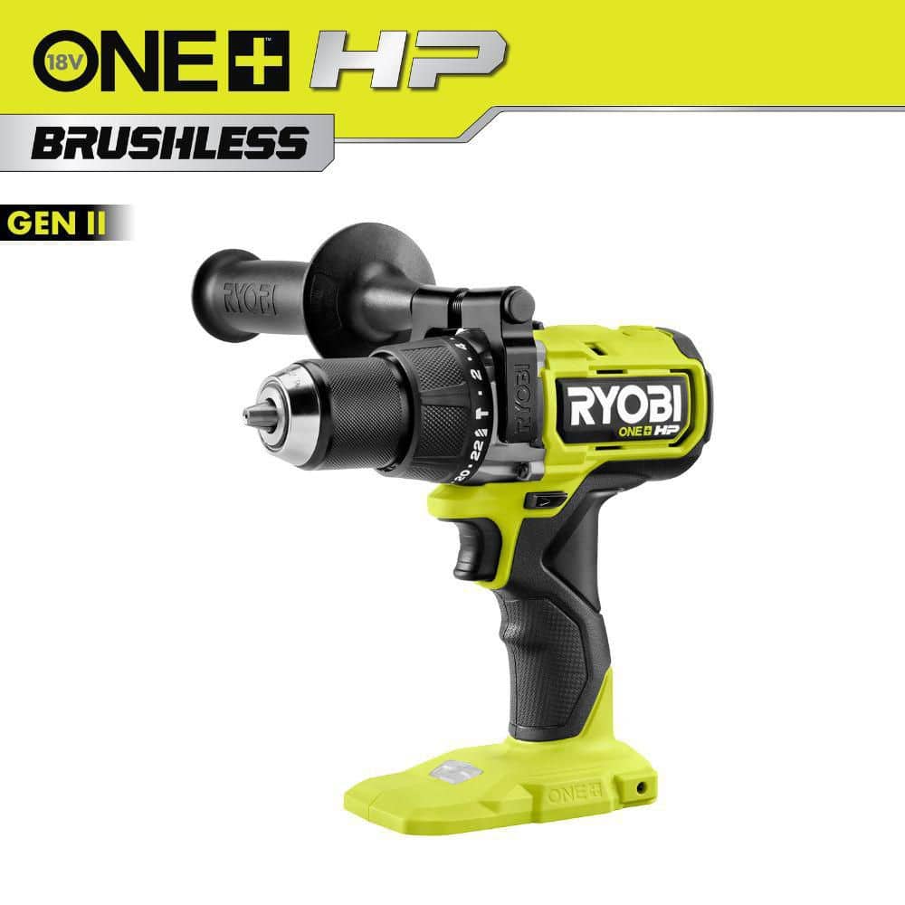Open Box -  Ryobi ONE+ HP 18V Brushless Cordless 1/2 in. Hammer Drill (Tool Only)